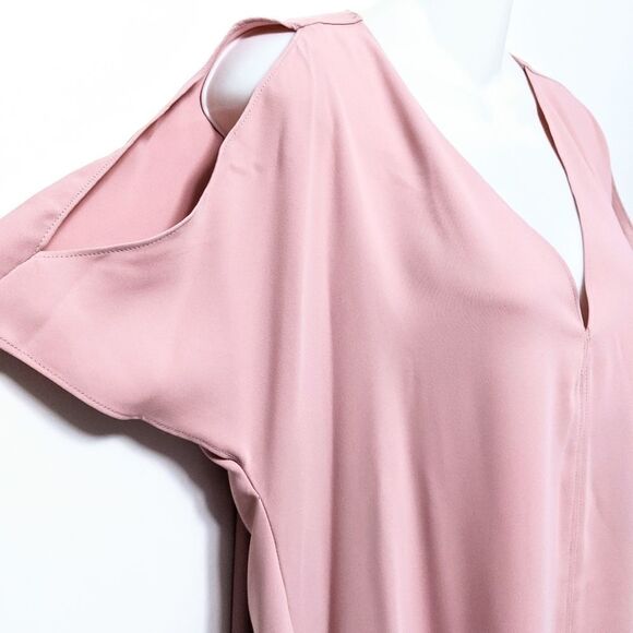 NWT RACHEL ROY Pink Cold Shoulder Pocket Dress M - Picture 2 of 9
